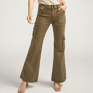 Silver Jeans Women's Flare Cargo Pants - Olive
